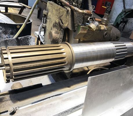 円筒歯車プロファイルと様々な歯数製造オプションを備えたカスタムメイドのスプラインギアシャフト